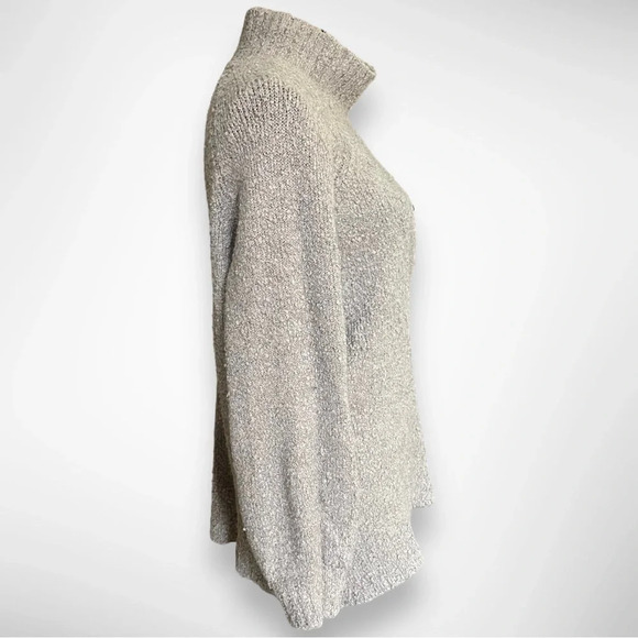 AERIE Gray Beige Mock Neck Wool Blend Pullover Sweater Size Small | EUC - Picture 2 of 10